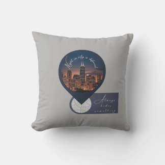 Coussin Les nuits de la ville cachent ce que les cartes ne