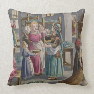 Coussin Les oeufs hachent dûment dans des vers, ils sont b