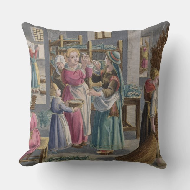 Coussin Les oeufs hachent dûment dans des vers, ils sont b (Recto)