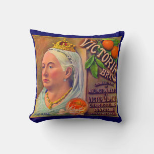 Coussin Les oranges de la marque Victoria étiquette dans l