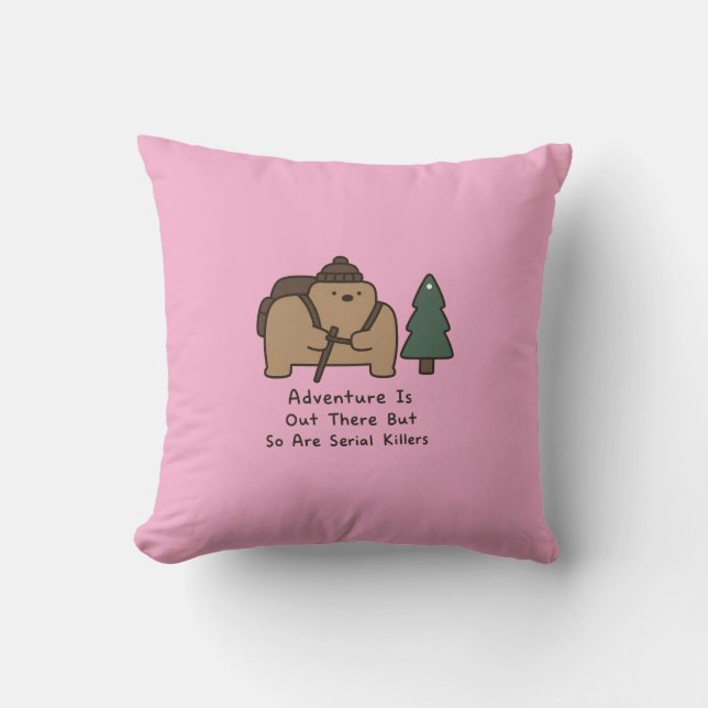 Coussin Les ours sont mignons mais l'aventure de randonnée (Recto)
