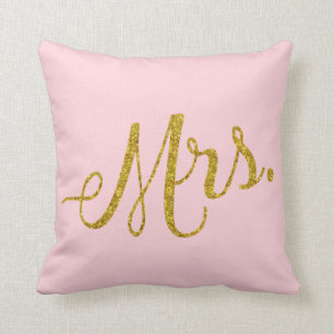 Coussin Les paillettes de Mme Gold Faux Glitter Metallic