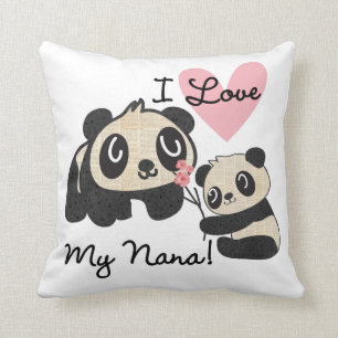 Coussin Les pandas I aiment ma Nana