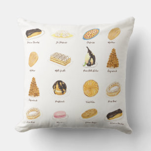 Coussin Les Pâtisserie Françaises