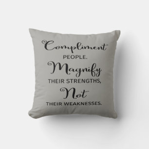 Coussin Les personnes de compliment, magnifient leur