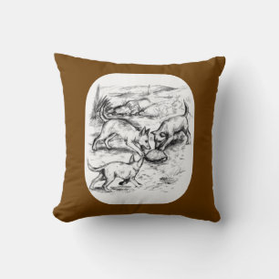 Coussin Les petits coyotes