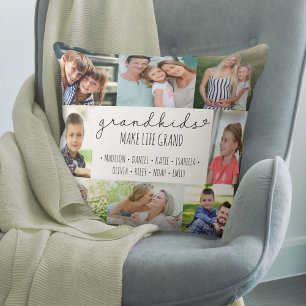 Coussin Les petits-enfants font la vie des grands 8 photos