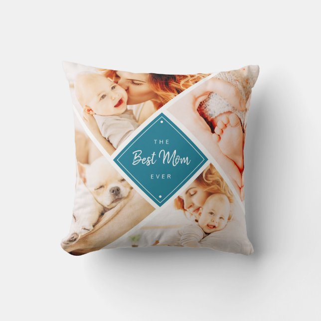 Coussin Les photos de Best Maman Ever Modern Custom (Recto)