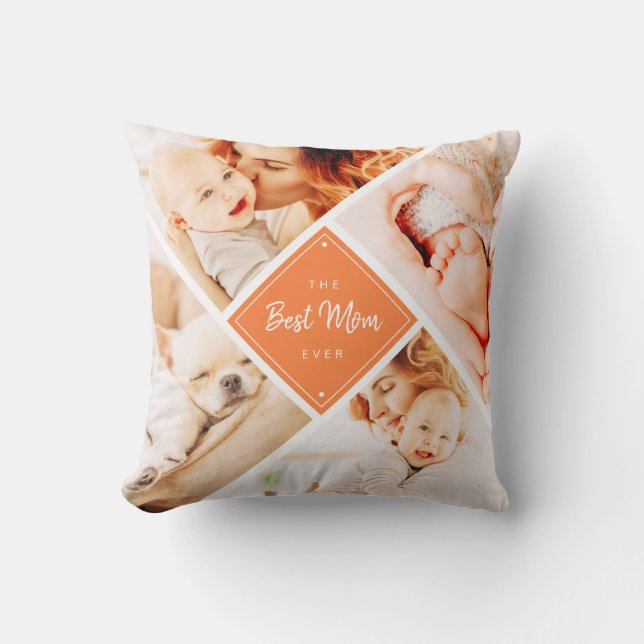 Coussin Les photos de Best Maman Ever Modern Custom (Recto)