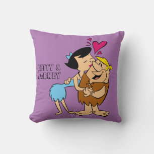 Coussin Les Pierrafeu   Betty Kissing Barney