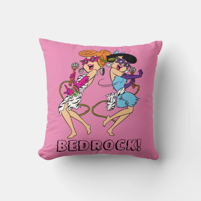 Coussin Les Pierrafeu | Wilma & Betty Rock Stars (Recto)