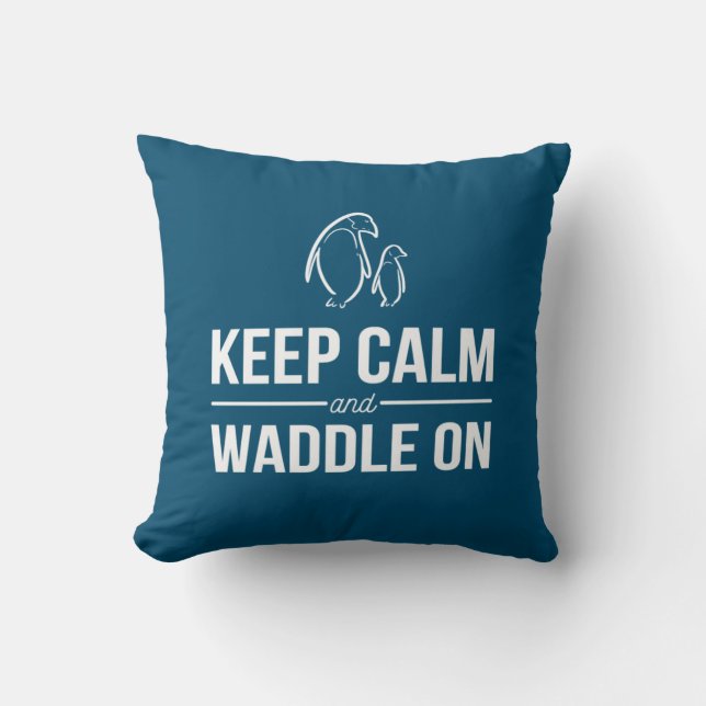 Coussin Les Pingouins Gardent Le Calme Et S'Accrochent (Recto)