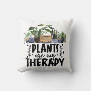 Coussin Les plantes sont ma thérapie Citation Amoureux des