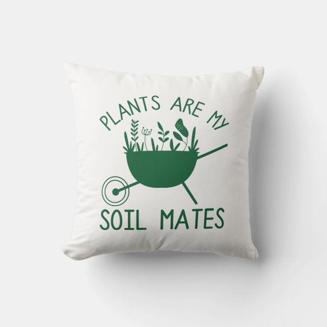 Coussin Les plantes sont mes Mates de sol (Recto)