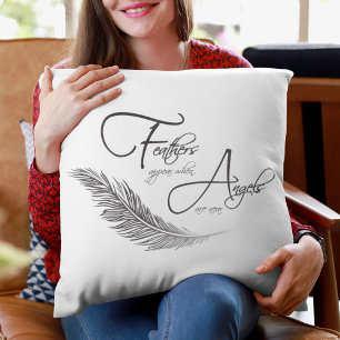 Coussin Les plumes apparaissent lorsque les anges sont prè
