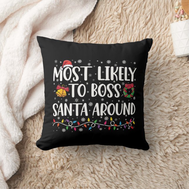 Coussin Les Plus Susceptibles De Boss Père Noël Autour De  (Couverture)