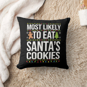Coussin Les Plus Susceptibles De Manger Santas Cookies Noë
