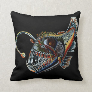 Coussin Les poissons de pêcheur à  la ligne de mer