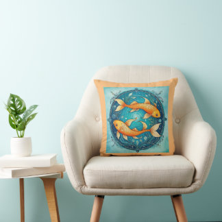 Coussin Les poissons jettent l'oreiller