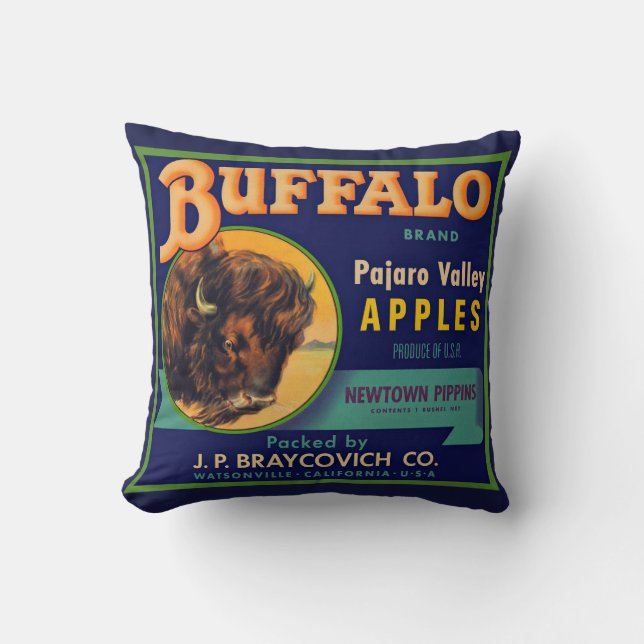 Coussin Les pommes de la marque Buffalo datent des années  (Recto)