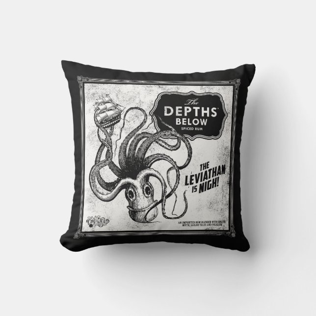 Coussin Les profondeurs au-dessous du carreau de rhum (Recto)