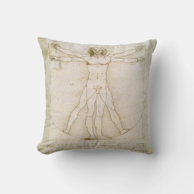 Coussin Les proportions du chiffre humain (Recto)