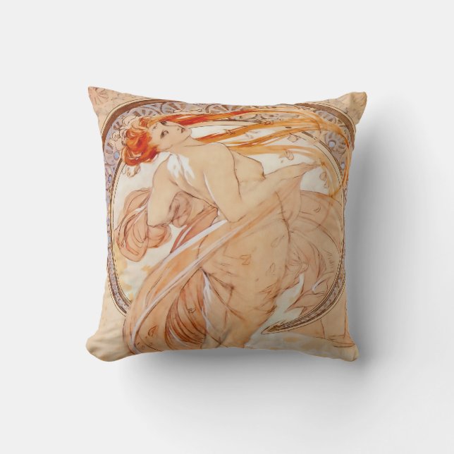 Coussin Les Quatre Arts - Danse, Art Nouveau (Recto)