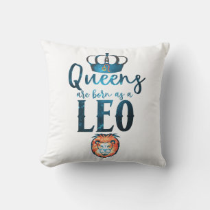 Coussin Les reines naissent comme un signe du zodiaque LEO