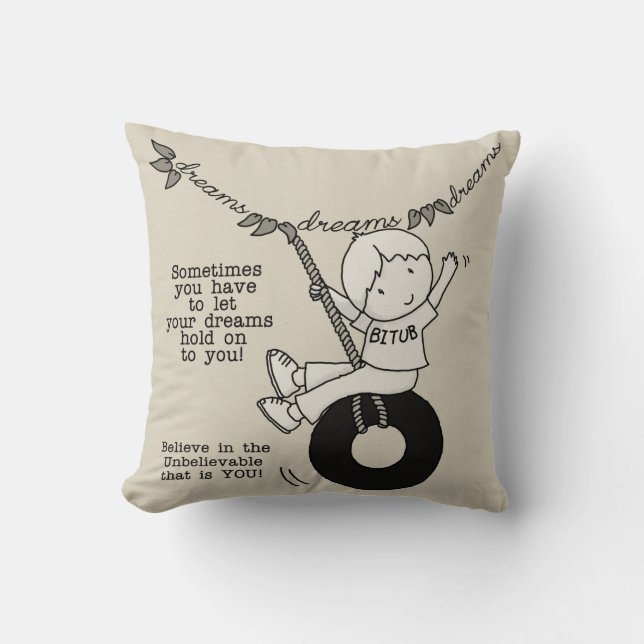 Coussin Les rêves vous tiennent (Recto)