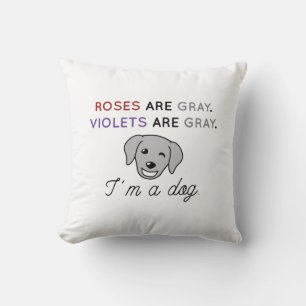 Coussin Les roses sont gris