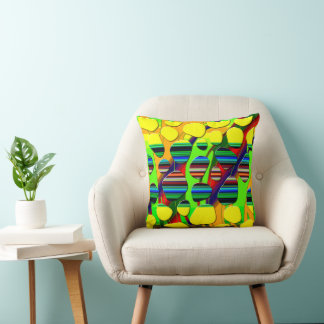 Coussin Les rythmes de la nature : Collage Afrocentrique