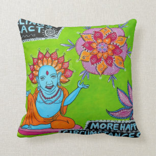Coussin Les sentiments heureux attireront Circumstanc plus