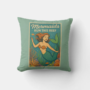 Coussin Les sirènes dirigent ce récif Vie marine poisson