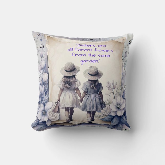 Coussin Les SOEURS sont des fleurs du même jardin (Recto)