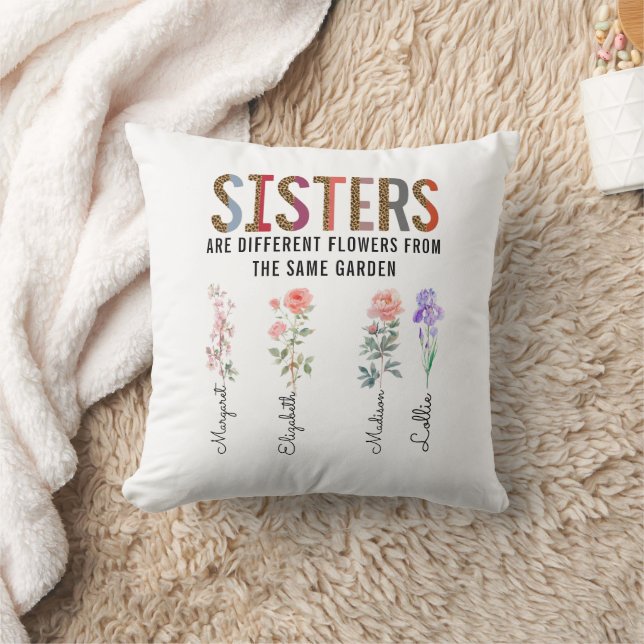 Coussin Les Soeurs Sont Différentes Fleur - Noms Personnal (Couverture)