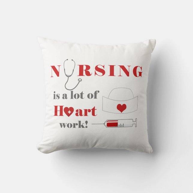 Coussin Les soins infirmiers exigent beaucoup de dévouemen (Recto)