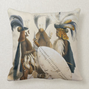 Coussin Les soldats de zoulou d'Army du Roi Panda's,