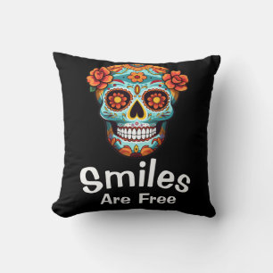 Coussin Les sourires sont gratuits, tout comme la joie des