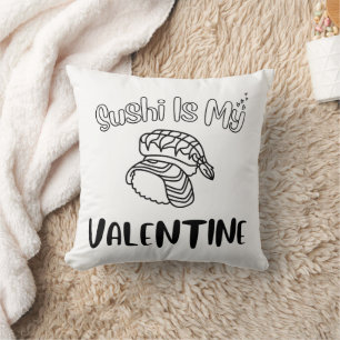 Coussin Les sushis sont mon Saint-Valentin