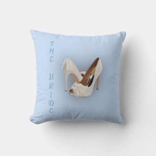 Coussin Les talons de mariée bleu