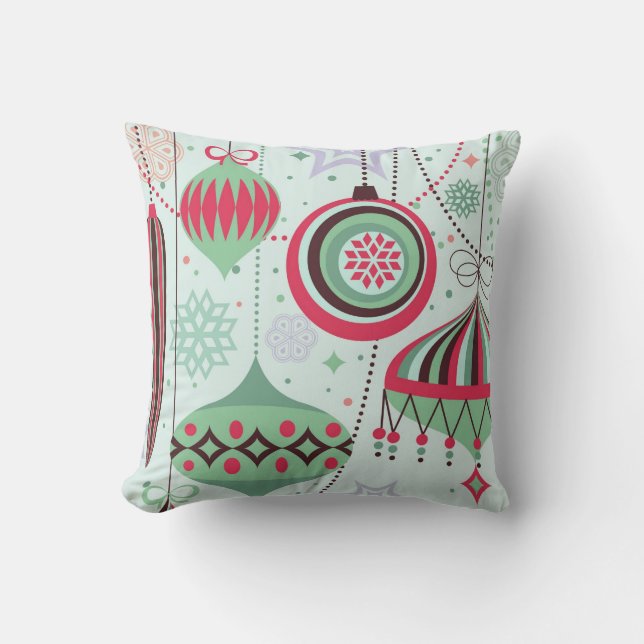 Coussin Les tons pastel Les ornements de Noël Art Déco (Recto)