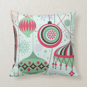 Coussin Les tons pastel Les ornements de Noël Art Déco