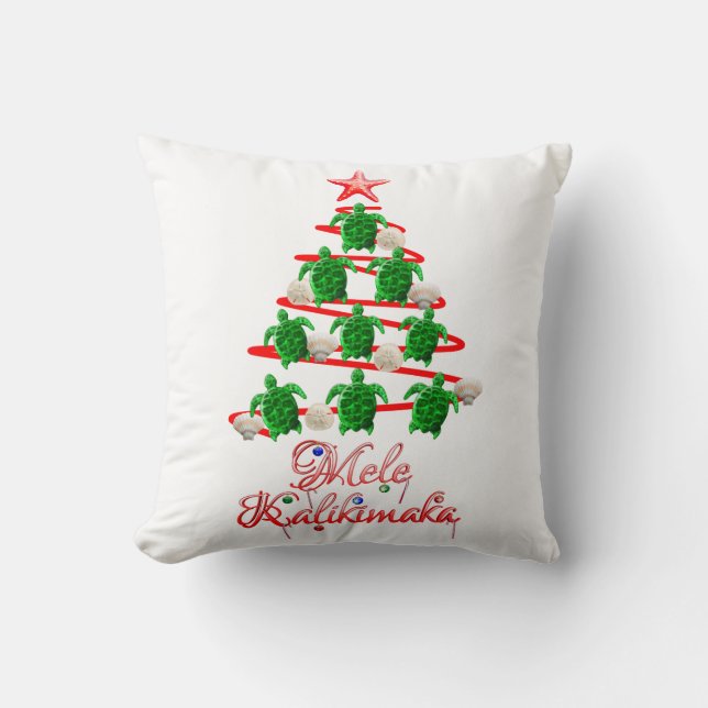 Coussin Les tortues de mer de Mele Kalikimaka (Recto)