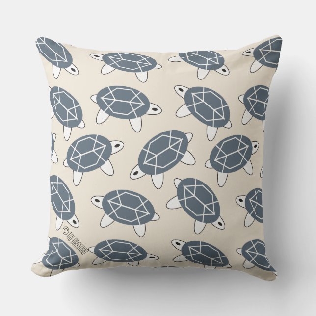 Coussin Les tortues géo (Recto)