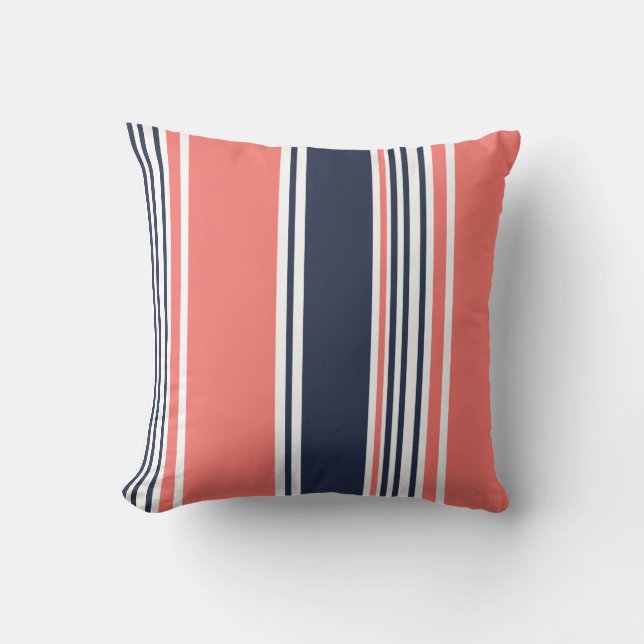 Coussin Les touches modernes roses et bleues (Recto)