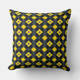 Coussin Les Tourbillons sur Fond Jaune