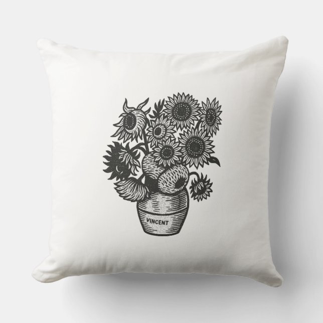 Coussin Les tournesols de Van Gogh (Recto)