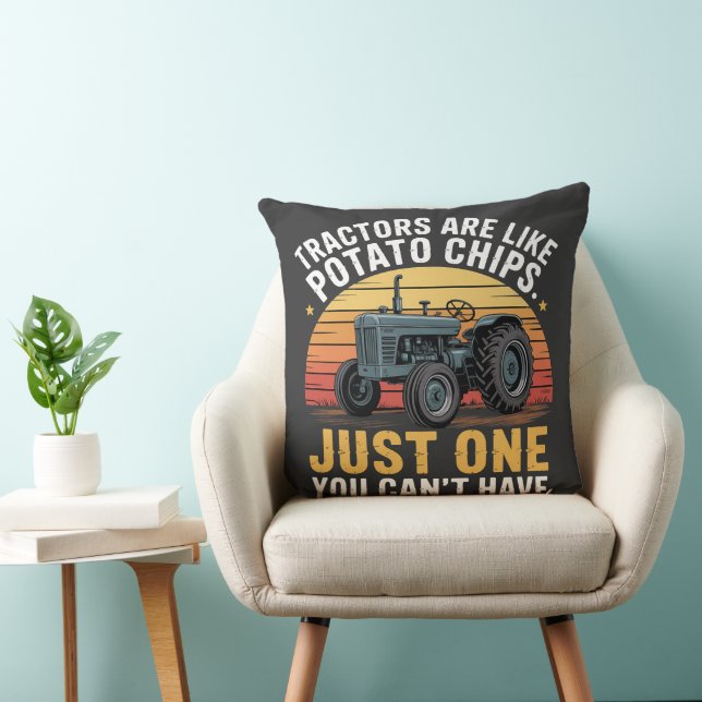 Coussin Les tracteurs sont comme des chips (Chaise)