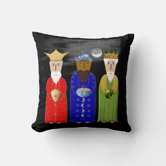 Coussin Les Trois Sages Jetent L'Oreiller (Recto)