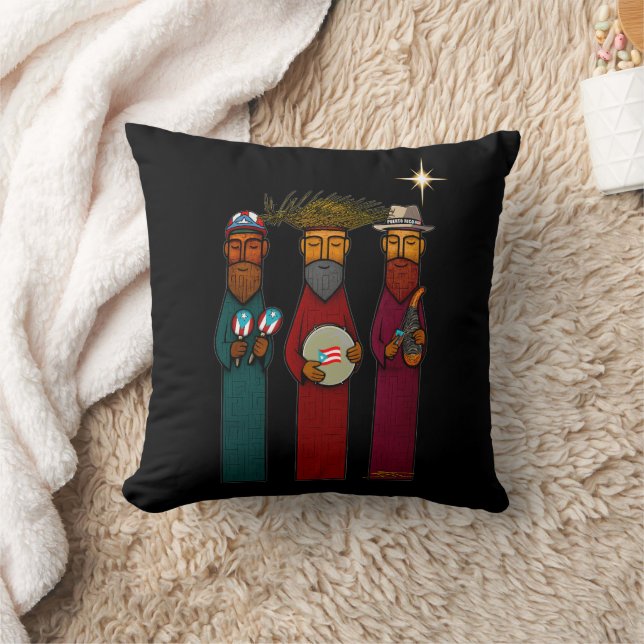 Coussin Les Trois Sages Portoricains – Parranda (Couverture)